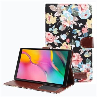 Magnetisk PU-läder Blomma tyg Plånbok Mjukt gummi Folio Stand för Samsung Galaxy Tab A7 Lite 8,7-tums SM-T220 (Wi-Fi)