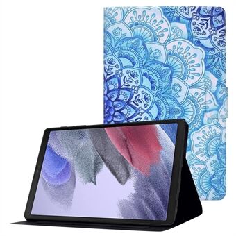 För Samsung Galaxy Tab A7 Lite 8,7-tums SM-T220 (Wi-Fi)/SM-T225 Mönsterkortplatser för utskrift av mönster Läderfodral Anti- Scratch Stand för surfplatta
