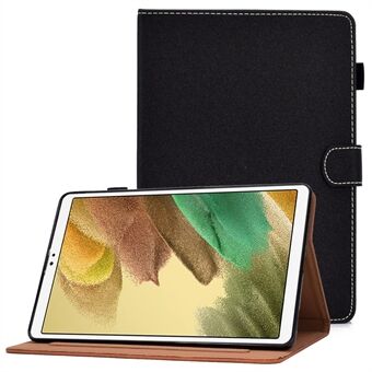 För Samsung Galaxy Tab A7 Lite 8,7-tums (T220 / T225) Stötsäkert fodral i enfärgad sytt PU-läderfodral Magnetstängt tabletfodral med Stand /kortplatser