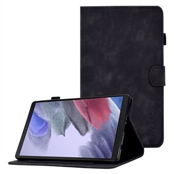 För Samsung Galaxy Tab A7 Lite 8,7-tums mönstertryckt anti-fall läderfodral Enfärgad Skyddande Folio Flip Cover Stand för surfplatta med kortplatser