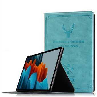 Deer Pattern PU Läder PC Stand Tablet Shell Fodral Skal för Samsung Galaxy Tab S7 Plus 12,4 tum/Tab S7 FE/Tab S8+