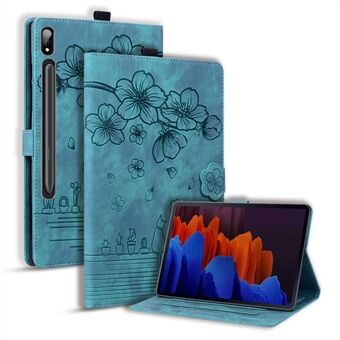 Kortplatser Tablettfodral för Samsung Galaxy Tab S8+ / S7 FE / S7+ T970 T976B PU- Stand för surfplatta