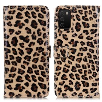 Leopard Texture Wallet Design Leather Phone Stand Case Protective Cover for Samsung Galaxy A03s (166.5 x 75.98 x 9.14mm)