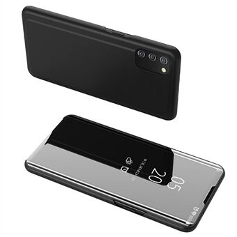 Folio Flip spegelliknande Stand PU-läderfodral för Samsung Galaxy A03s (166,5 x 75,98 x 9,14 mm)