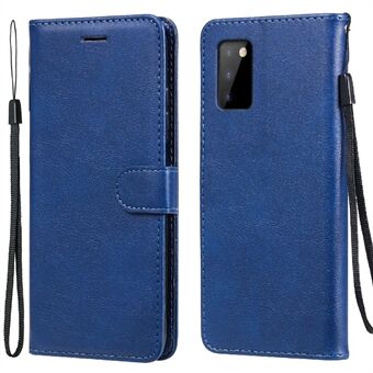 KT Leather Series-2 Enfärgad PU- Stand Plånboksställsfodral med rem för Samsung Galaxy A03s (166,5 x 75,98 x 9,14 mm)