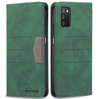 BINFEN COLOR Phone Flip Cover Ultrastarkt magnetiskt anti-damm telefonfodral Skarvningsläderplånbok för Samsung Galaxy A03s (166,5 x 75,98 x 9,14 mm)