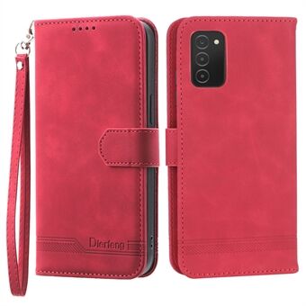 DIERFENG DF-03 telefonfodral för Samsung Galaxy A03s (166,5 x 75,98 x 9,14 mm), telefonfodral i läder med Stand läder