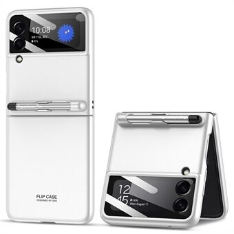 GKK för Samsung Galaxy Z Flip3 5G Ultra Slim Hard PC Folding Telefonfodral med härdat glas Kameralinsfilm