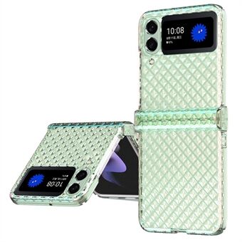 För Samsung Galaxy Z Flip3 5G Laser Effect Transparent Gångjärn Design Hård PC Baksida Vikbart telefonfodral