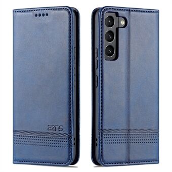 AZNS PU Läder + TPU Magnetisk Autoabsorberad Full Protection Cover Stand Plånbok Telefonfodral för Samsung Galaxy S22 5G