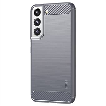 MOFI JK TPU Series-1 för Samsung Galaxy S22 5G Borstad yta kolfibertelefonfodral Slitstarkt TPU skyddande skal