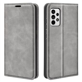Autostängande magnetiskt PU-läderfodral Stand Plånbok Enfärgad Skin-Touch Flip-telefonfodral för Samsung Galaxy A33 5G