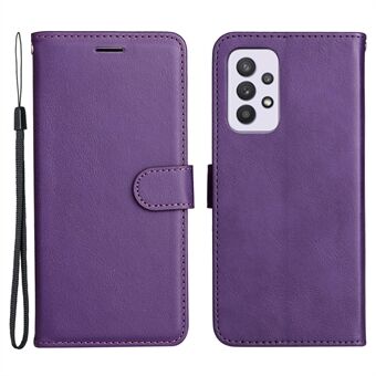 KT Leather Series-2 Solid Color Folio Flip PU Stand Plånboksfodral Fallbeständigt telefonfodral för Samsung Galaxy A33 5G
