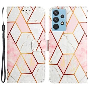 YB Pattern Printing Leather Series-5 för Samsung Galaxy A33 5G Marble Pattern Telefonfodral med Stand