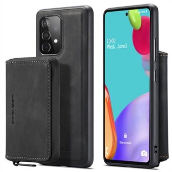 JEEHOOD för Samsung Galaxy A33 5G dragkedja Plånbok Kickstand Telefonfodral Avtagbart magnetiskt absorptionsläderbelagt TPU-fodral