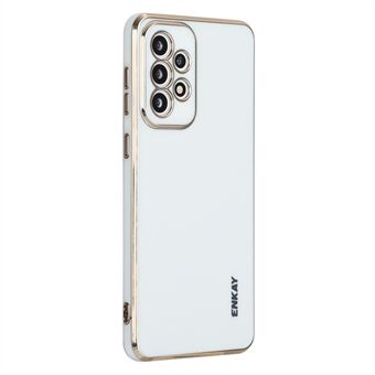ENKAY HAT Prince För Samsung Galaxy A33 5G Elektropleringskanter Mjukt TPU-skydd Precis utskärning Kameralins Skyddande Stötsäkert telefonfodral