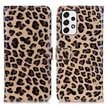 Leopardmönsterdesign Skyddsfodral PU- Stand Flip Wallet Telefonfodral för Samsung Galaxy A53 5G