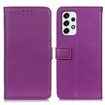 Litchi Texture Soft PU-läder Flip Case Stand Magnetisk plånbokstelefonskal för Samsung Galaxy A53 5G