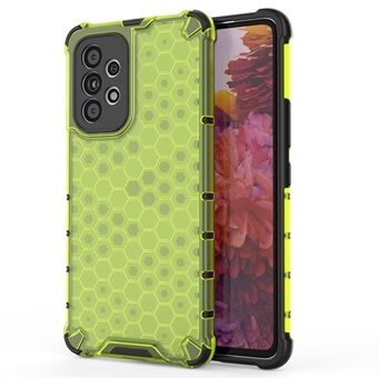 Honeycomb Textured TPU + PC-telefonfodral för Samsung Galaxy A53 5G Anti- Scratch Mobiltelefon Hybrid Cover