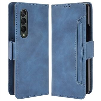 Telefonfodral med flera kortplatser för Samsung Galaxy Z Fold4 5G, PU-läder Folio Flip-fodral med plånbok/ Stand