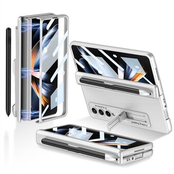 GKK för Samsung Galaxy Z Fold4 5G Folding PC-telefonfodral Magnetisk absorptionsgångjärn Kickstand Anti-dropp telefonskydd med pennfack