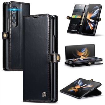 CASEME 003-serien för Samsung Galaxy Z Fold4 5G Waxy Texture PU-läder Magnetstängning Telefonfodral Stand Plånbok Telefonfodral