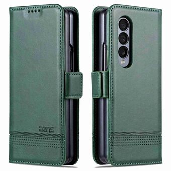 AZNS för Samsung Galaxy Z Fold4 5G Kohud Texture PU-läder plånboksfodral Dubbelt magnetlås telefonfodral