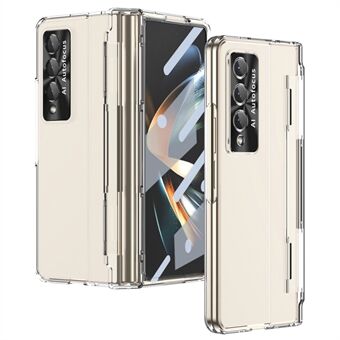 För Samsung Galaxy Z Fold4 5G Anti- Scratch telefonfodral HAD PC-skyddande telefon bakstycke med skärm Fim-stöd Trådlös laddning