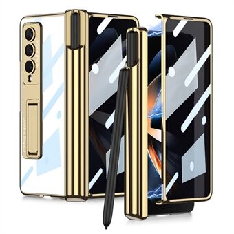 GKK Anti- Spy Slim Case för Samsung Galaxy Z Fold4 5G Hard PC Kickstand telefonfodral med frontskärmskydd