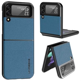 LC.IMEEKE för Samsung Galaxy Z Flip4 5G Läder + PC-telefonfodral Anti-fingeravtryck bakskal