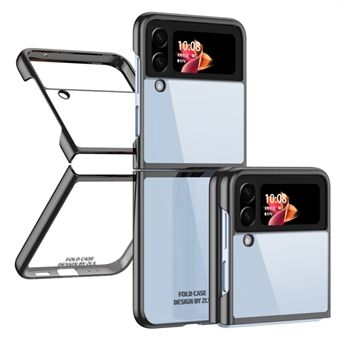 För Samsung Galaxy Z Flip4 5G Transparent PC Exakt utskärning Elektroplåt Telefonfodral Anti- Scratch skal