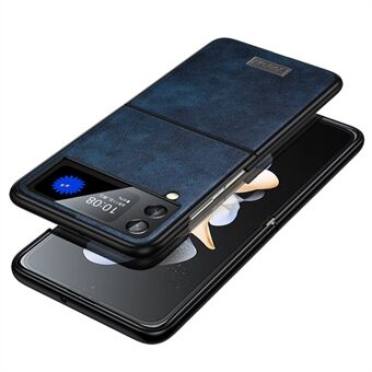 SULADA För Samsung Galaxy Z Flip4 5G PU-läderbelagd TPU + PC Anti-fall telefonfodral Scratch mobilfodral