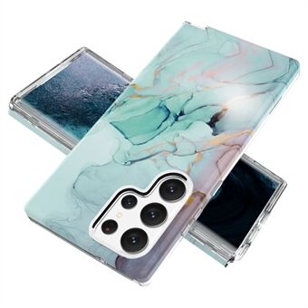 För Samsung Galaxy S23 Ultra GW18 IMD Marble Pattern Back Cover PC+TPU Stötsäkert mobiltelefonfodral