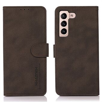KHAZNEH för Samsung Galaxy S23 Fallsäker telefonfodral i PU-läder med struktur Magnetlås Vikbart Stand Mobiltelefon plånboksfodral