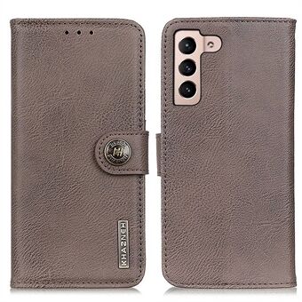 KHAZNEH För Samsung Galaxy S23 Kohud Texture PU Läder Telefonfodral Vikbart Stand Plånbok Anti-dropp skal