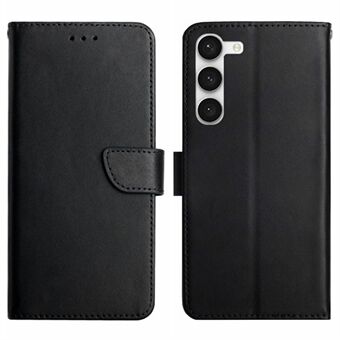 För Samsung Galaxy S23 HT02 Nappa Texture telefonfodral Stand plånbok i äkta läder Fullt skyddsfodral