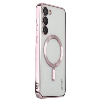 ENKAY HAT Prince För Samsung Galaxy S23 Edge Kameraskydd Bakstycke Magnetisk TPU telefonfodral Kompatibel med Magsafe