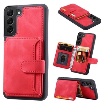 För Samsung Galaxy S23 RFID-blockerande plånboksfodral Läderbelagd TPU-telefonfodral med stöd