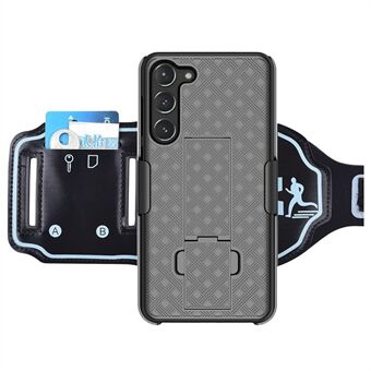 För Samsung Galaxy S23 Telefon Kickstand Fodral Korthållare Hårt PC-fodral med sportarmband i nylon