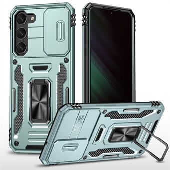 Armor Series för Samsung Galaxy S23+ Kickstand Slagtålig PC + TPU Hybrid Cover Skyddstelefonfodral med skjutkameraskydd
