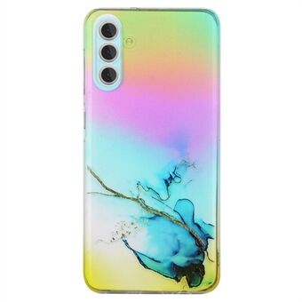 För Samsung Galaxy S23+ Färgglad laserfallskydd TPU-telefonfodral Präglat marmormönster Skyddsfodral