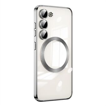 Magnetisk telefonfodral för Samsung Galaxy S23+ Kompatibel med Magsafe Clear TPU elektropläterat skal med linsskydd