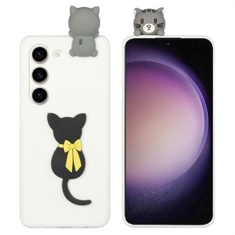YX Series 3D Cute Cartoon Phone Case för Samsung Galaxy S23+, TPU+Silicon Shockproof Protection Cover
