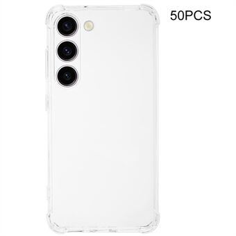 50 st 1,5 mm TPU-fodral för Samsung Galaxy S23+ Clear Shell Hörnskydd Vattenstämpelfritt telefonskal