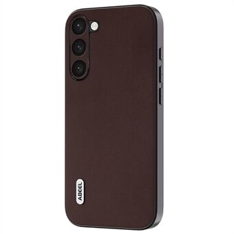 ABEEL Nappa Texture telefonfodral för Samsung Galaxy S23+ äkta koläder+PC+TPU Anti-fall skal
