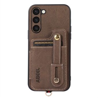 ABEEL Style 01 Litchi Texture Shell för Samsung Galaxy S23+, PU-läder+TPU+PC Kickstand telefonskydd med folio flip-kortplatser