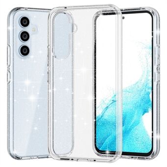 För Samsung Galaxy A54 5G Glittery Powder Bling Telefonfodral Hård PC Mjuk TPU Drop Protection Anti-Fall Cover
