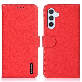 KHAZNEH För Samsung Galaxy A54 5G Litchi Texture Stand i äkta läder Skyddande telefonfodral Folio Flip Wallet Case