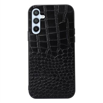 För Samsung Galaxy A54 5G Crocodile Texture Telefonfodral Äkta kohudsläderbelagd PC+TPU skyddande bakstycke