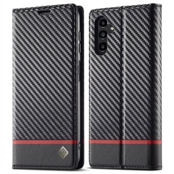 LC.IMEEKE för Samsung Galaxy A54 5G Carbon Fiber Texture Phone Flip Läder plånboksfodral Dropsäkert mobiltelefonskal